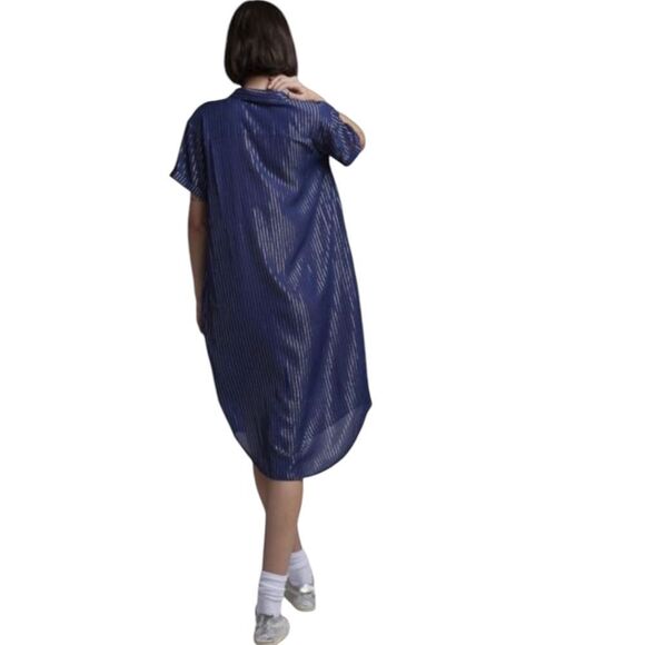 WILDFANG nwt Empower Pinstripe Shirt Dress Size M - Picture 2 of 16